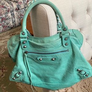 Authentic Balenciaga teal Bag